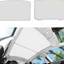 Roof Sunshades for 2026 Tesla Model Y Juniper, Upgraded Sunroof Shade Sunshade Roof Sun Shade for 2025-2026 New Model Y Juniper (Launch Series) Accessories(Ice White)_16Pcs Clips