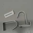 Hicarer 2 Pcs Closet Rod Support for Wire Shelf Adjustable Rod Bracket Metal Wall Mount Brackets for Hanging Clothes Laundry Room Shelves Closet Utility Storage, White