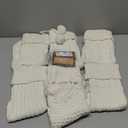 Christmas Stockings: 6 Pack 18 Inch Cream White Cable Knit Personalized Christmas Stockings, Rustic Hanging Xmas Stockings Farmhouse Boho Beige Knitted Stockings Decorations for Family Holiday Decor