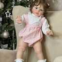 Lifelike Reborn Baby Dolls Girl -  22" Inch Reborn Toddler Princess Girl Soft Vinyl Silicone Doll Real Life Standing Girl Reborn Dolls Bebe Toy 