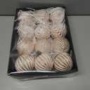 Pink Christmas Tree Ornaments Ball, 12 Pcs 4 Styles Hand-Polished Christmas Balls Shatterproof Xmas Hanging Ornaments Decor Set for Tree Garland Wreath (Rose Gold)