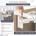 Upgraded Baby Proofing Cabinet Latches for Toddlers - 10 Pcs White Child Proof Cabinet Locks for Child Safety, Easy Set Up Child Locks for Cabinets and Drawers Security for Baby Proof Pantry