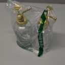 Molimoli Syrup Dispenser for Coffee Bars, Glass Syrup Bottle w. Pump, 16.9 oz 500 ml, Set of 2, Gold Upgraded Dispenser