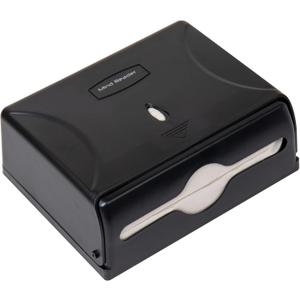 Mind Reader Paper Towel Dispenser, Paper Towel Holder, Wall Mount, Restroom, 10.25"L x 3.75"W x 8"H, Set of 3, Black