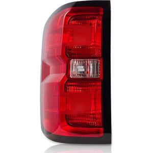 Tail Light Assembly Compatible with 2014-2019 Chevy Silverado 1500 2500HD 3500HD and GMC Sierra, Driver Side Left, Red Lens