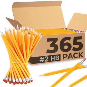Rosmonde Pencils Bulk, 365 Pack, Pre Sharpened #2, Pencils Set, Easy Hold Grip With Erasers On Top, Sharpened #2 HB for Effortless Writing, Perfect for Classroom Use and Back to School Supplies