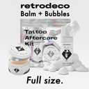 RetroDeco Tattoo Aftercare Kit w/ 4.2oz Foaming Tattoo Bubbles Soap & Tattoo Repair Cream Aftercare Balm- Accelerate Healing, Enhance, and Rejuvinate (3.5oz Balm + 4.2 Fl Oz Soap)