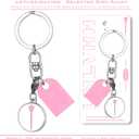 2 x 2Pcs Matching Heart Keychains  Magical Friend-Inspired Brick Set with Witch & Princess Charms, Gift for Fans & Best Friends (Style-A, Black)