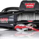 WARN 103255 VR EVO 12-S Electric 12V DC Winch with Synthetic Rope: 3/8" Diameter x 90' Length, 6 Ton (12,000 lb) Pulling Capacity , Black