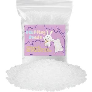 FTEVEN 910g / 2LB Stuffing Beads, Premium Plastic Weight Stuffed Beads, Poly Pellets Weighted Stuffing Bead, Stuffing for Stuffed Animals, Bean Bags, Pillow Cushion