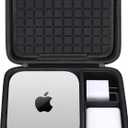 Lacdo Hard Mac Mini Carrying Case for Apple 2024 Mac Mini M4/M4 Pro Desktop Computer, Portable Protective Storage Hard Shell Travel Bag, Black