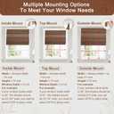 Cordless Bamboo Roman Shades, Roll Up Bamboo Window Shades for Interior Windows, Home and Garden, Light Filtering (36''W x 72''H)