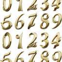 Mailbox Numbers, 3 Inch House Door Numbers Stick on Apartment Office Hotel Home Room Doors or Decor Project for Address Sign, Gold Metal Shinny, Pack of 2 Sets. (Gold, 2 Sets)