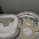 Ingenuity InLighten Baby Bouncer Seat with Light Up-Toy Bar and Bear Tummy Time Pillow Mat - Nate, Newborn and up