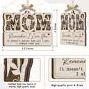 2 x Remember I Love You Mom Ornament 2026 - Mothers Day Birthday Gifts for Mom Stepmom Gigi Nana Grandma, Thank You Mother Gift from Daughter Son, Wooden Ornament for Hanging Decor