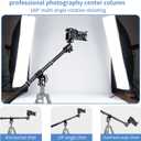 41" Aluminum Tripod Extension arm Retractable Horizontal Center Column arm with 1/4'' and 3/8'' scerws, 360 rotatable for Overhead, Multi-Angle Photography,Load Up to 33lbs,Tripod not Included