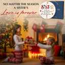 7 x Sister Ornaments 2025 for Christmas Tree Decorations - Xmas Gifts for Sister Bestie Far Away, Soul Sisters Gifts for Women Friends, Double Sided Ceramic Ornament, Cute Sisters are Like Stars Presents