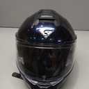 KYPARA Motorcycle Dual Visor Flip up Modular Full Face Helmet with DOT Certification of Impressionism (BlueChameleon, L)