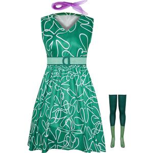 Women Joy Cosplay Disgust Costume Dress Up Halloween Outfit, 2XL