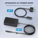 YURCIPWE Surface Pro Charger 65W, Surface Laptop Charger Compatible with Microsoft Surface Pro 11/10/9/8/7+/7/6/5/4/X, Surface Laptop 5/4/3/2, Surface Book 3/2, Surface Go 3/2/1 with 8.8ft Power Cord