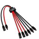 Solar Connectors for 3 Solar Panels, Tool-Free Solar Panel Wires and Connectors, Waterproof Solar Cable Splitter, 2 to 6 Y Branch Parallel Adapter for Solar Extension Cable (1 PCS)