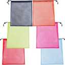 iMucci 18"X24" 6Pcs Mesh Laundry Drawstring Bag Nylon Drawstring Gym Bag with Cord Lock Closure (Multicolor 6)