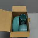 Wheat Straw Dinnerware Sets for 4, 20 PCS Unbreakable Lightweight Kids Plates and Bowls Sets, Dishwasher Microwave Safe Dinnerware Set, Perfect for Kitchen Dorm Camping Outdoor - Green