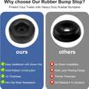 4pcs Trailer Ramp Door Rubber Bumpers, 2.5in Round Bump Truck Cargo Stops with Screws Nuts Spacers, Rubber Pads for Shock Absorption Replacement Parts Accessories