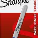 Sharpie Permanent Markers, Fine Point, Blue, 12 Count