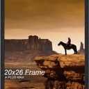 A PLUS MAX 20x26 Picture Frame, Black Engineered Wood Frame for 20 x 26 Inch Picture Poster Photo, Light Weight 20 by 26 Frame with Wood-grain for Wall - 1 Pack/Black/20 x26