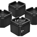 4 Pack Furniture Risers Adjustable Bed Risers 2 Inch, Square Bed Lifts Risers Heavy Duty Bed Risers Stackable Risers for Bed, Sofa, Desk, Table, Dresser, Couch Supports up to 2000 Lbs
