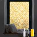 DKTIE Boho Stained Glass Look Window Privacy Film 35.4" x 78.7"