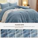 Bedsure Super King Comforter Set, Dusty Blue Soft Prewashed Bedding for All Seasons, 3 Pieces GentleSoft Bed Set, 1 Lightweight Comforter (120"x120") and 2 Pillowcases (20"x36")