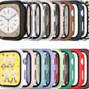 COMMUTER 16 Pack Case for Apple Watch SE 3/SE 2/SE/6/5/4 Screen Protector 44mm, Hard PC Ultra-Thin Protective Face Cover Built-in Tempered Glass Film for iWatch SE3 44mm