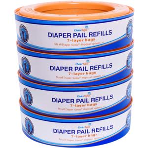 Compatible with Diaper Genie Pails, 4-Pack, 1080 count (270 Count (Pack of 4))
