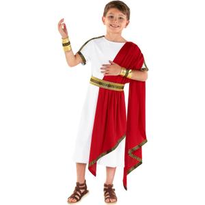 Morph Roman Costume Kids Greek Toga Costume Kids Greek God Boys Emperor Halloween Costumes For Boys (Large)