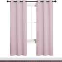 NICETOWN Blackout Curtain Panels for Girls Room, Nursery Essential Thermal Insulated Solid Grommet Top Blackout Drapes (Lavender Pink, 1 Pair, 34 x 72 inches)