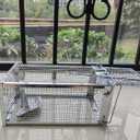 HUIYGC Rat Trap, Chipmunk Rodent Trap Working for Indoor and Outdoor to Catch Small Animal - Mouse Voles Hamsters Humane Cage Trap-O (2 PCS)