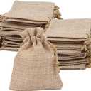 Lot of 30 Burlap Bags with Drawstring Gift Bags Jewelry Pouches Sacks for Wedding Party and DIY Craft, 2.5 x 3.25 Inches