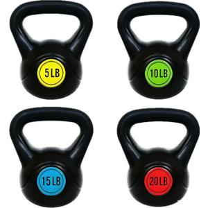 OLIXIS 4-Piece Kettlebell Sets, Strength Training Kettlebells, Weights Set for Women Men, 50 pounds