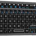 Mini Keyboard with Touchpad, Bluetooth + 2.4G Dual-Mode Ultra-Thin Portable Keyboard | Rechargeable Keyboard with 7-Color Backlit for Tablet/PC/phone/TV, Suitable for travel, office, and home use (Black)