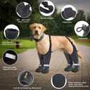 Idepet Dog Suspender Boots, Anti-Slip & Fall Waterproof Tall Shoes Legging for Small Medium Dog, Adjustable Suspender Boots for Winter Snow Rain Hiking Paws Protector 7