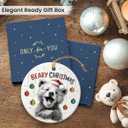 2 x Bear Christmas Ornaments 2025 - Forest Animals Ornaments for Christmas Tree Decorations, Unique Xmas Gifts for Bear Lovers Friends Mom Family, Woodland Animal Lovers Gifts for Women Men