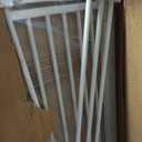 No Pawblems 55" Extra Tall Pet Gate for Cat/Dog, 29-40" Wide Auto Close Tall Dog Gate, 1.37" Ultra Narrow Spacing, NO Drilling Pressure Mounted for Doorways/Hallways, White