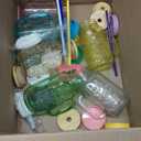 6 Pack Mason Jars with Handle, 24 OZ Colorful Drinking Glasses with Lids and Straws, Mason Jar Cups Smoothie Cups for Iced Coffee, Smoothie, Overnight Oats Containers