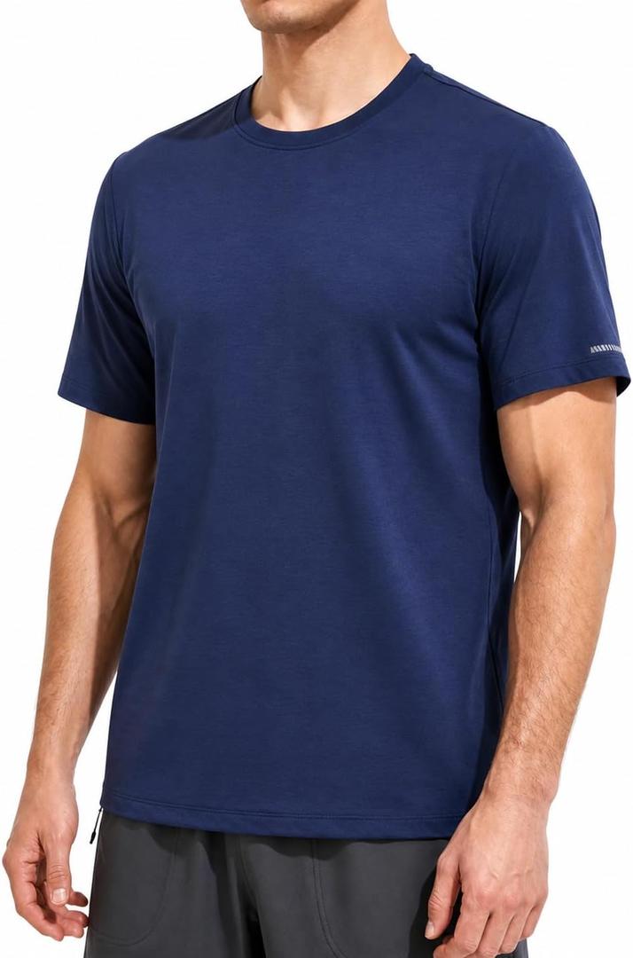 Men's Workout T-Shirt Quick Dry Moisture Wicking Athletic Gym Shirts, Breathable Short Sleeve Training Running Tops (XL)