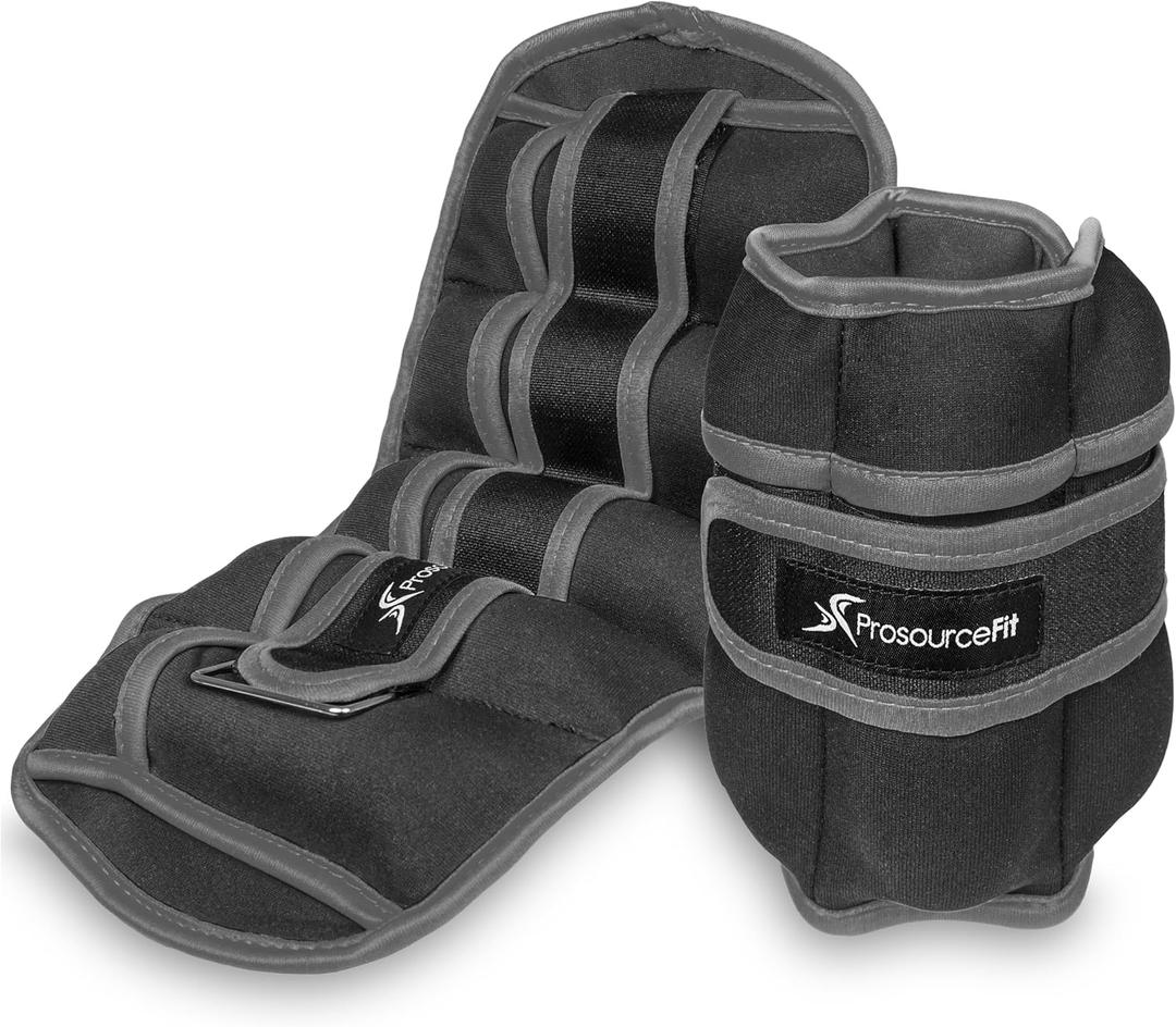 ProsourceFit Ankle/Wrist and (Adj 10 lb/One Size, Grey Adj Weight 10lb)
