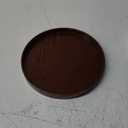 PATIKIL Wood Serving Tray 9 Inch, Round Decorative Platter for Home Decor Kitchen Table Candle Holder, Brown