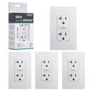 BSEED GFCI Outlet 20 Amp, 4 Pack Self-Test GFI Electrical Outlet with LED Indicator, Weather & Tamper Resistant GFCI Receptacle, Ground Fault Circuit Interrupters with Wall Plate, UL Listed, White