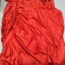 Memoriesea Women\'s Sleeveless Bodycon Spaghetti Strap Ruched Evening Party Maxi Dress Red, M